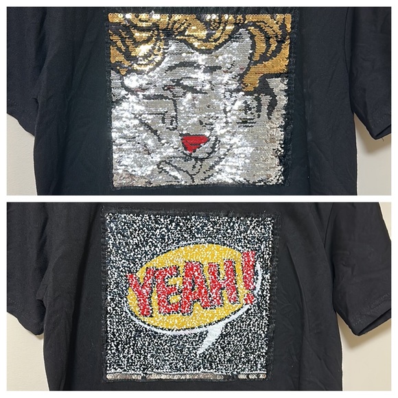 3 for $15 Deal - Dual Image Sequins Tshirt - Picture 1 of 5